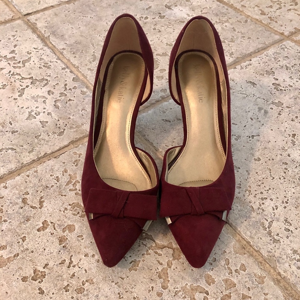 Kelly & Katie Burgundy Heels
